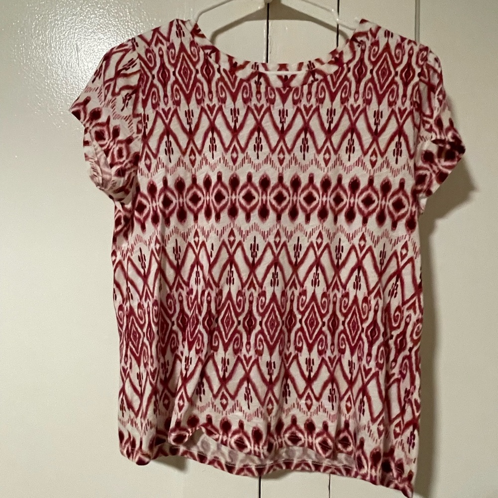 LOFT: soft pink and white designed tee